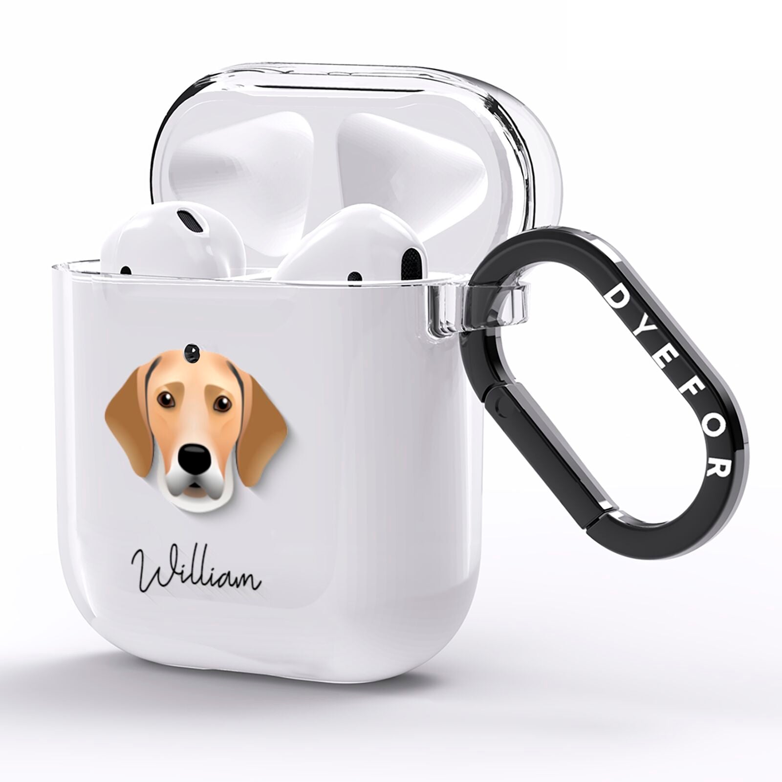 Harrier Personalised AirPods Clear Case Side Image