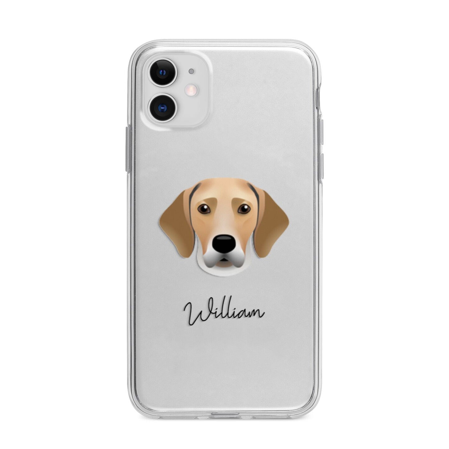 Harrier Personalised Apple iPhone 11 in White with Bumper Case