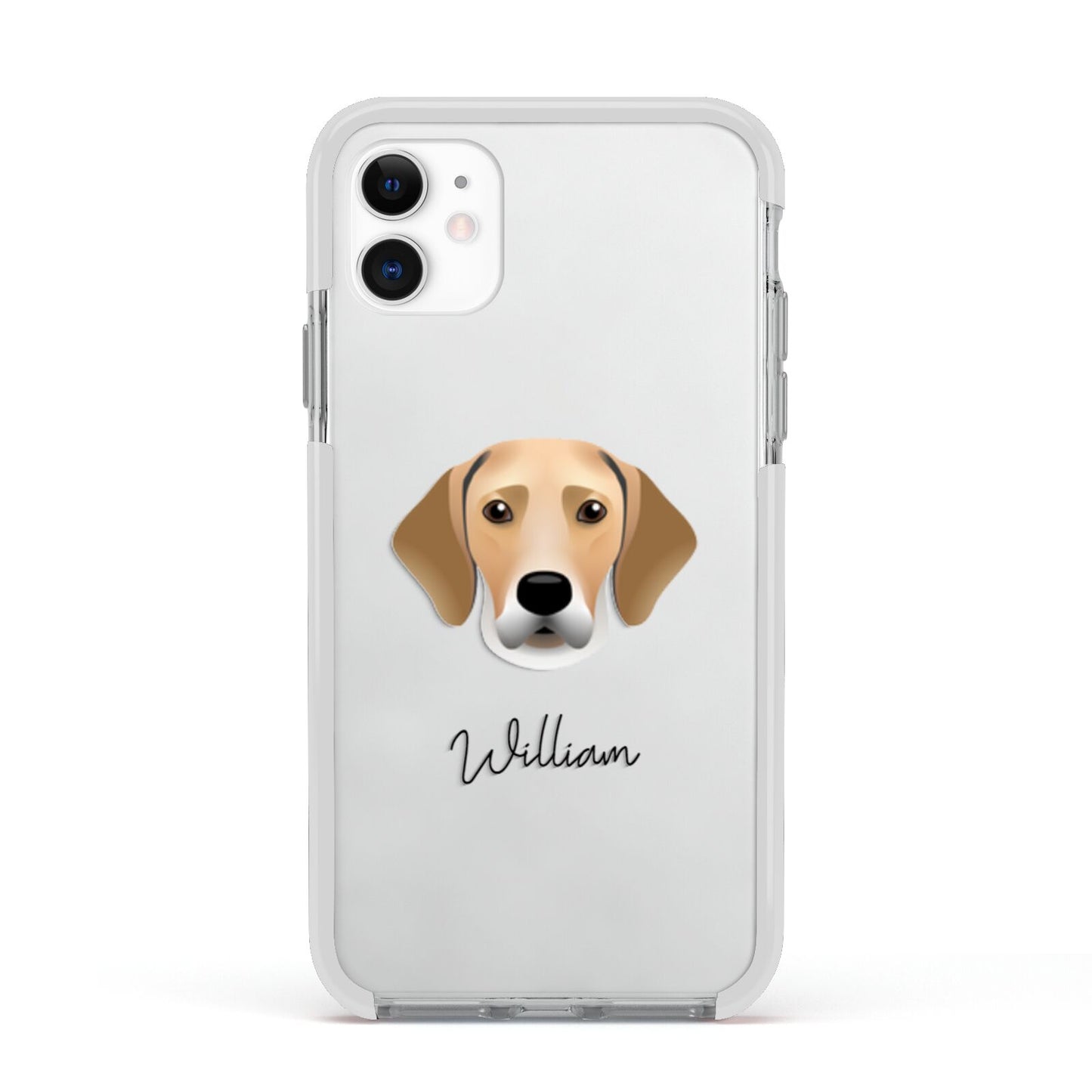 Harrier Personalised Apple iPhone 11 in White with White Impact Case