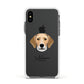 Harrier Personalised Apple iPhone Xs Impact Case White Edge on Black Phone