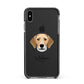 Harrier Personalised Apple iPhone Xs Max Impact Case Black Edge on Black Phone
