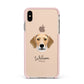Harrier Personalised Apple iPhone Xs Max Impact Case Pink Edge on Gold Phone