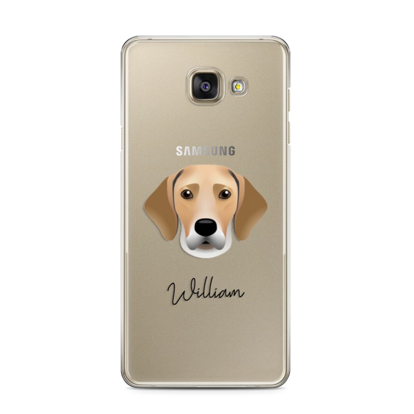 Harrier Personalised Samsung Galaxy A3 2016 Case on gold phone