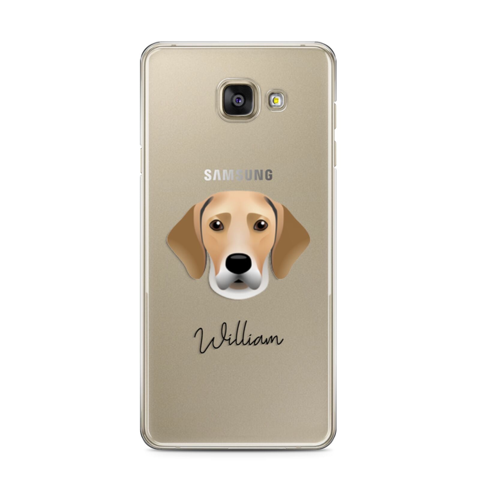 Harrier Personalised Samsung Galaxy A3 2016 Case on gold phone