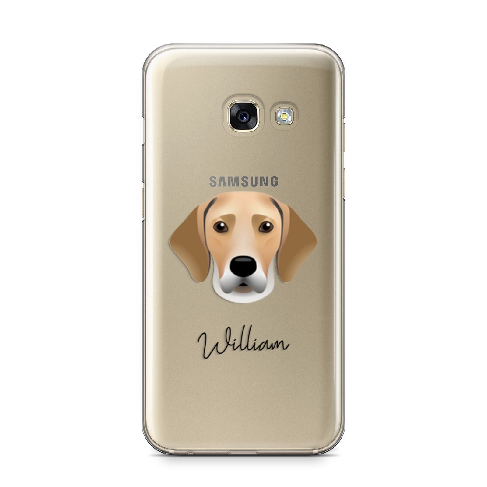 Harrier Personalised Samsung Galaxy A3 2017 Case on gold phone
