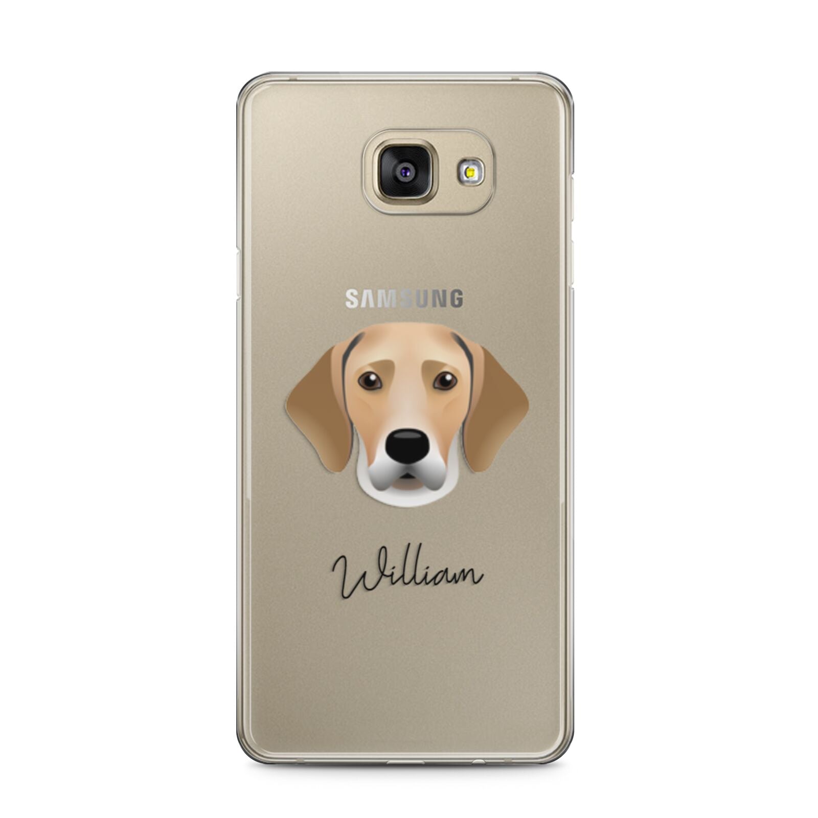 Harrier Personalised Samsung Galaxy A5 2016 Case on gold phone