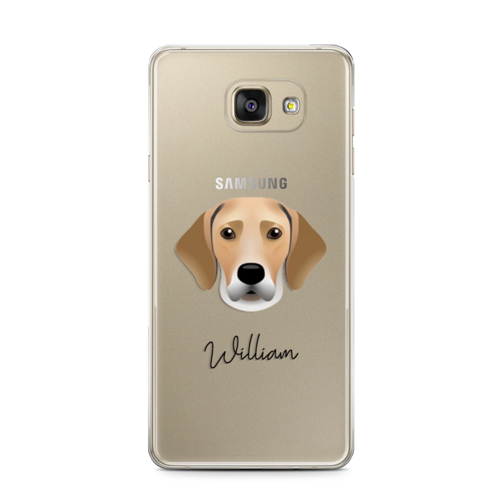 Harrier Personalised Samsung Galaxy A7 2016 Case on gold phone