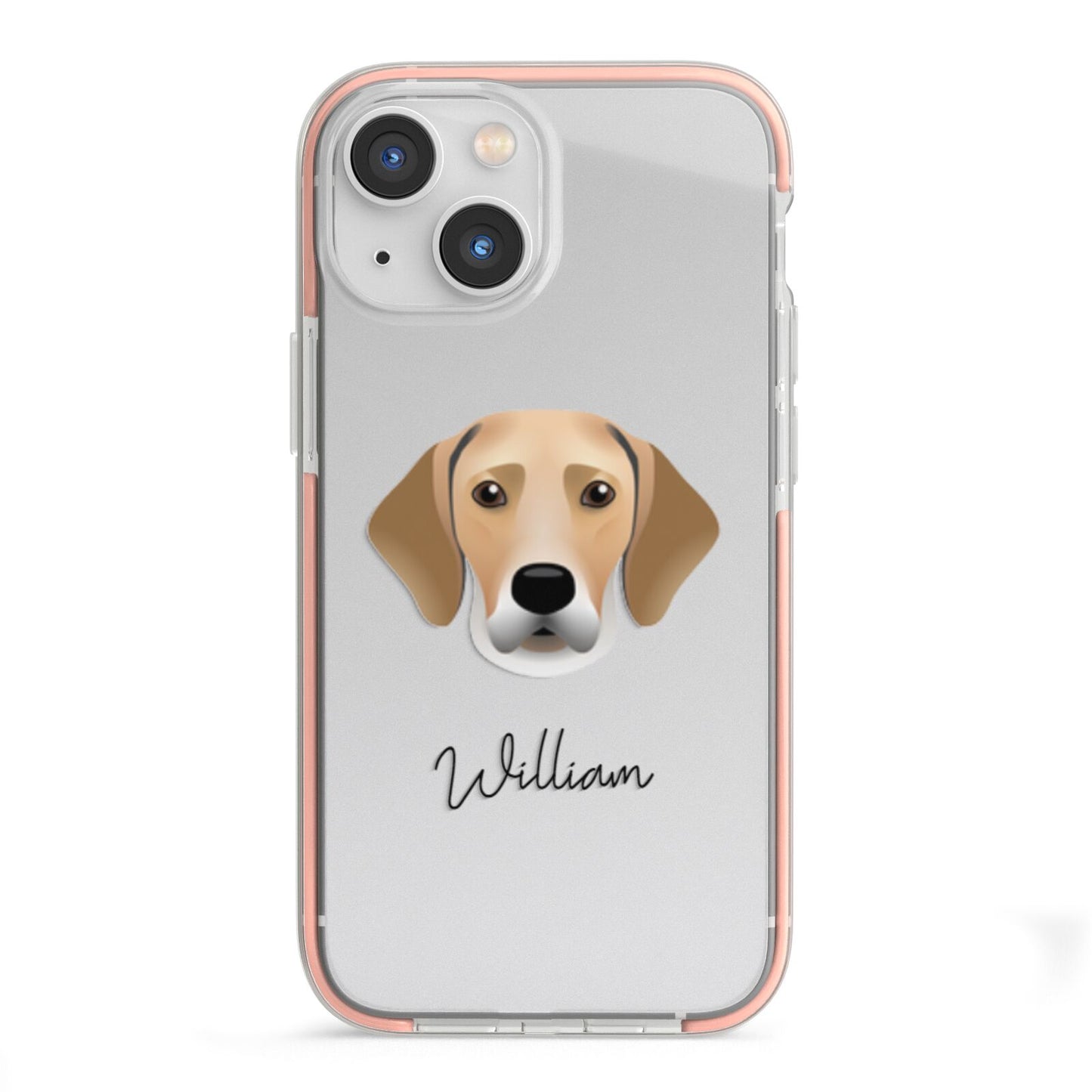 Harrier Personalised iPhone 13 Mini TPU Impact Case with Pink Edges