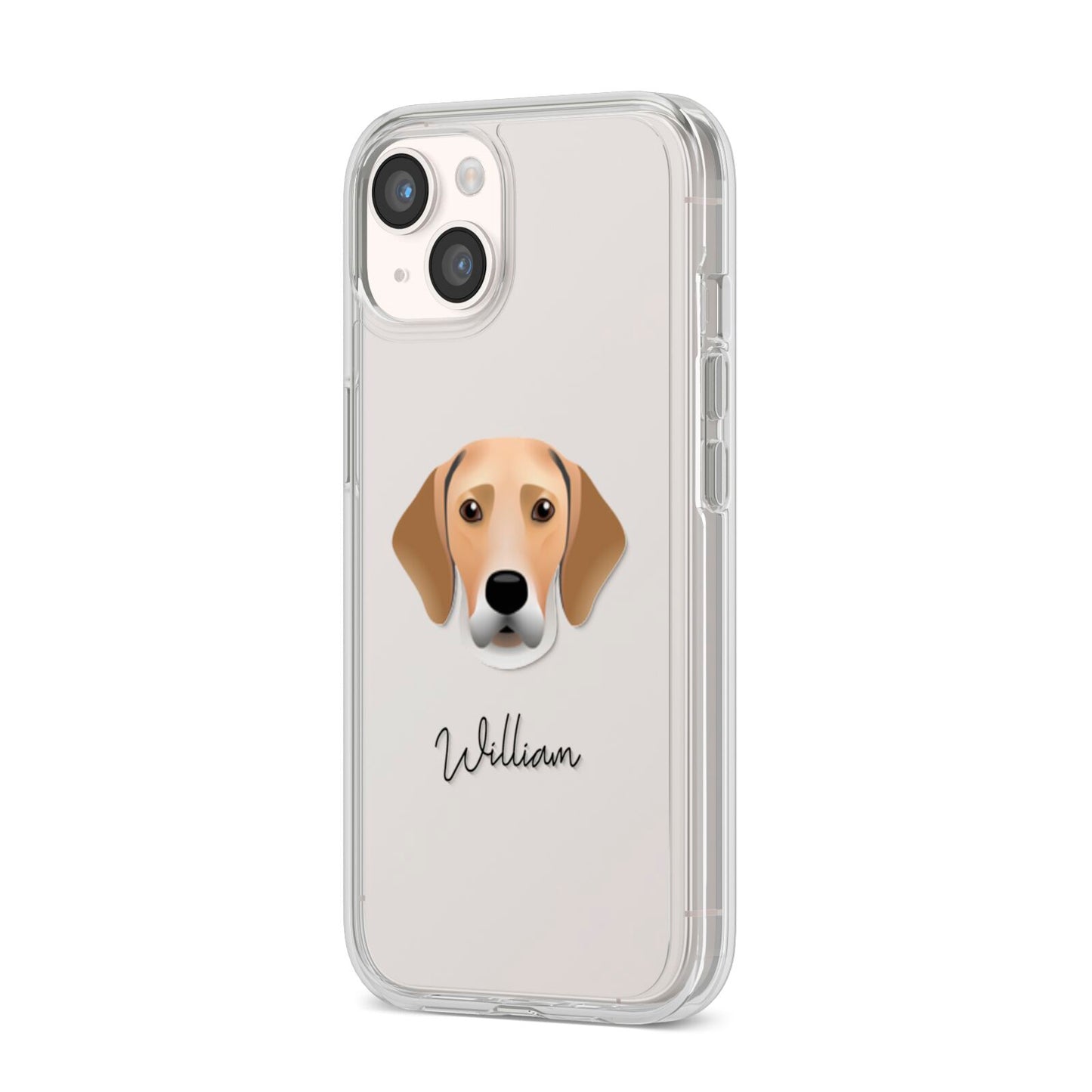 Harrier Personalised iPhone 14 Clear Tough Case Starlight Angled Image