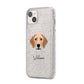 Harrier Personalised iPhone 14 Plus Glitter Tough Case Starlight Angled Image
