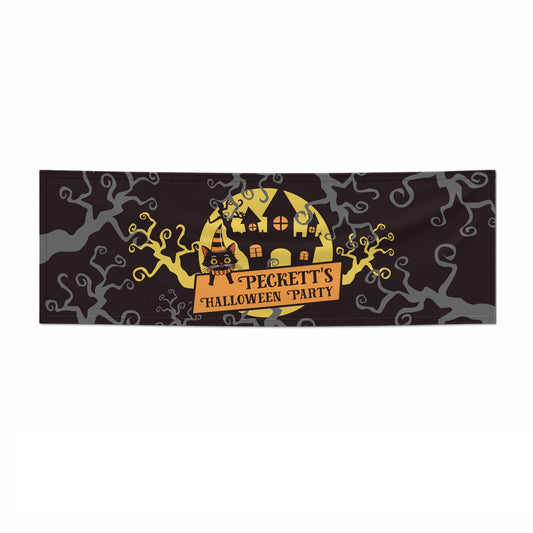 Haunted House Silhouette Custom 6x2 Paper Banner