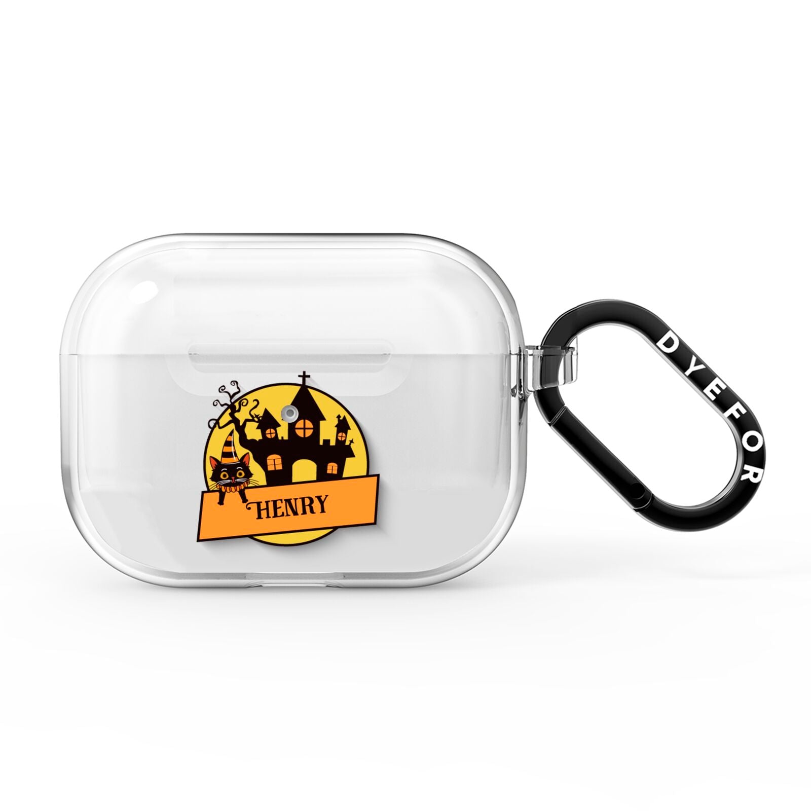 Haunted House Silhouette Custom AirPods Pro Clear Case