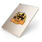Haunted House Silhouette Custom Apple iPad Case on Gold iPad Side View