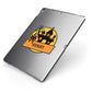 Haunted House Silhouette Custom Apple iPad Case on Grey iPad Side View