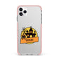 Haunted House Silhouette Custom iPhone 11 Pro Max Impact Pink Edge Case