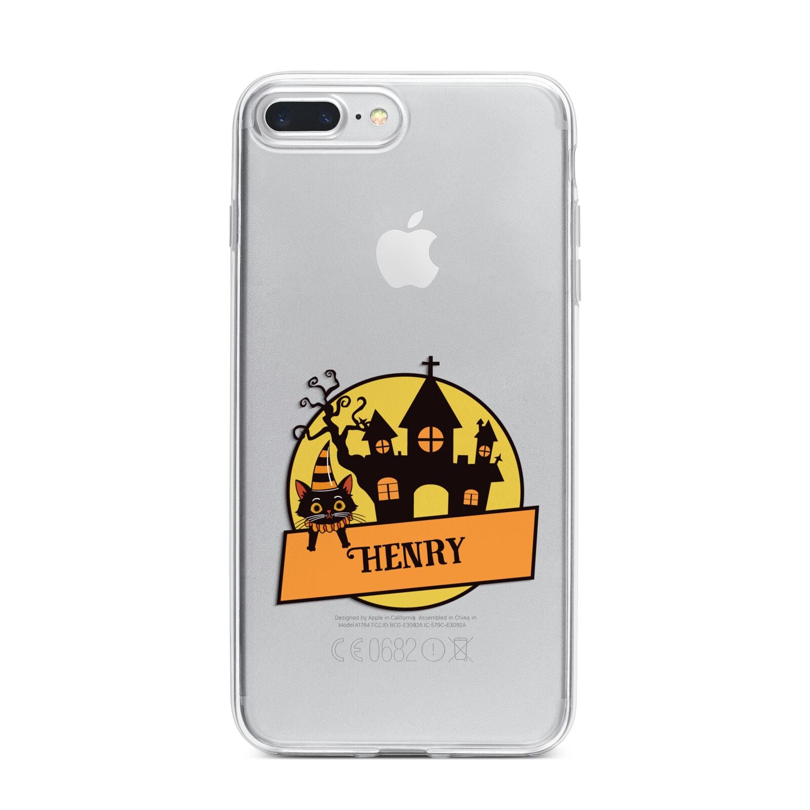 Haunted House Silhouette Custom iPhone 7 Plus Bumper Case on Silver iPhone