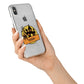 Haunted House Silhouette Custom iPhone X Bumper Case on Silver iPhone Alternative Image 2
