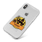 Haunted House Silhouette Custom iPhone X Bumper Case on Silver iPhone