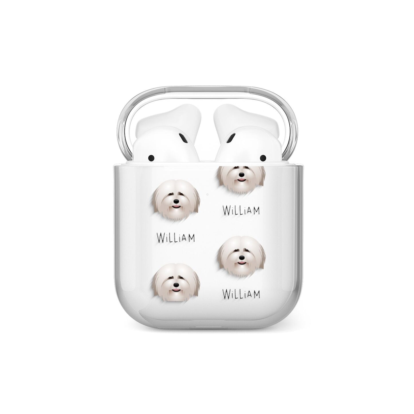 Havanese Icon with Name AirPods Case
