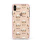Havanese Icon with Name Apple iPhone Xs Max Impact Case Pink Edge on Gold Phone