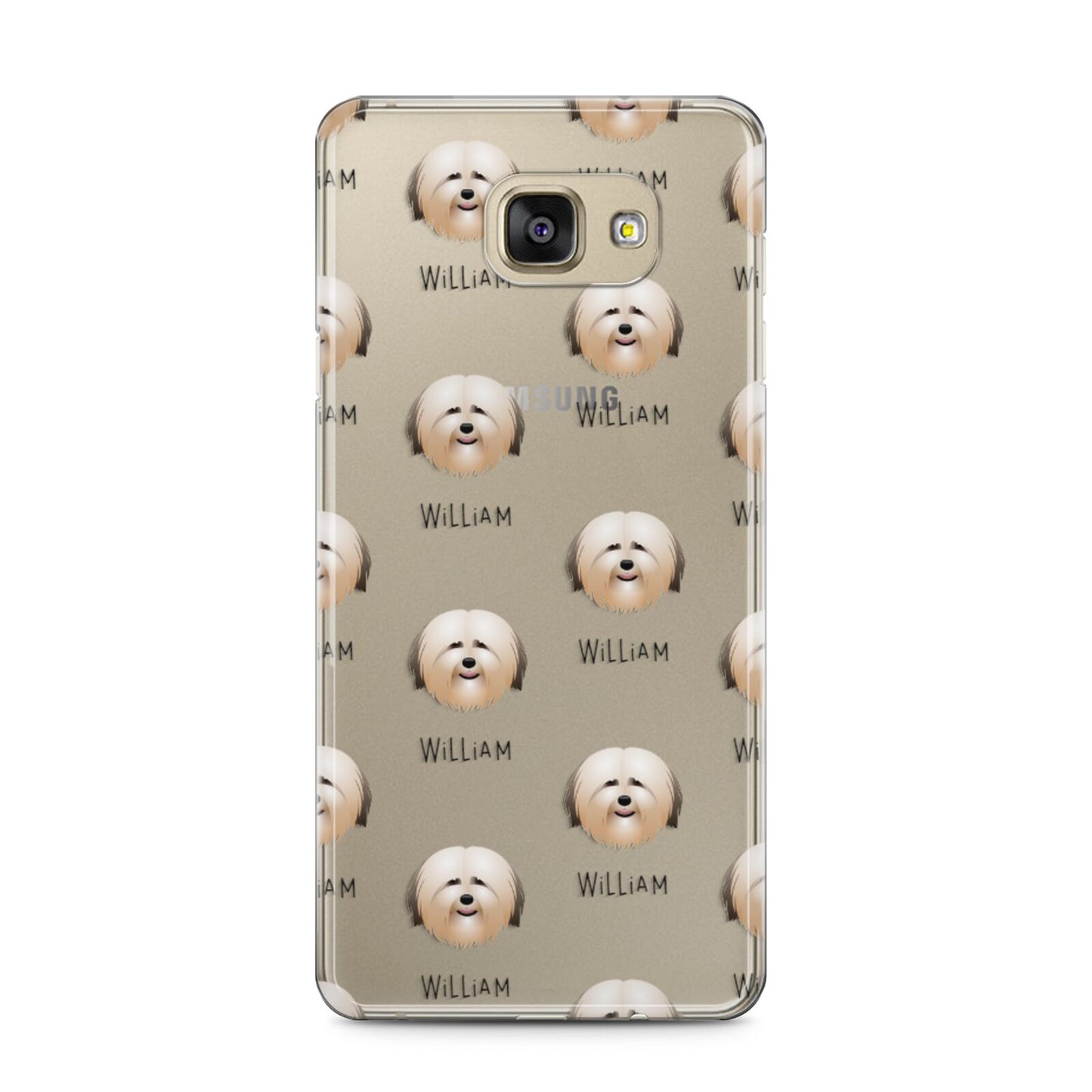 Havanese Icon with Name Samsung Galaxy A5 2016 Case on gold phone