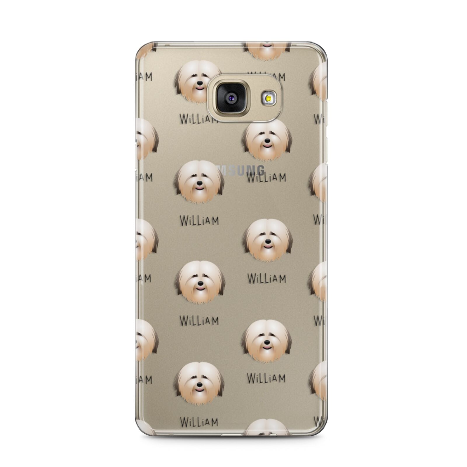 Havanese Icon with Name Samsung Galaxy A5 2016 Case on gold phone
