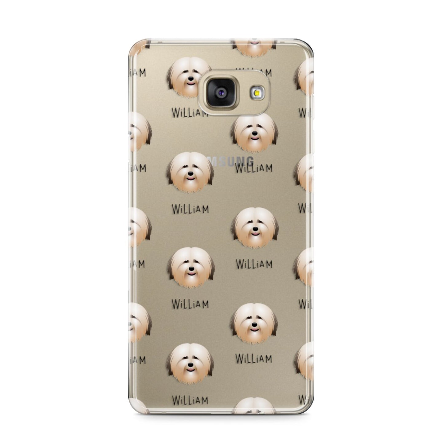 Havanese Icon with Name Samsung Galaxy A9 2016 Case on gold phone