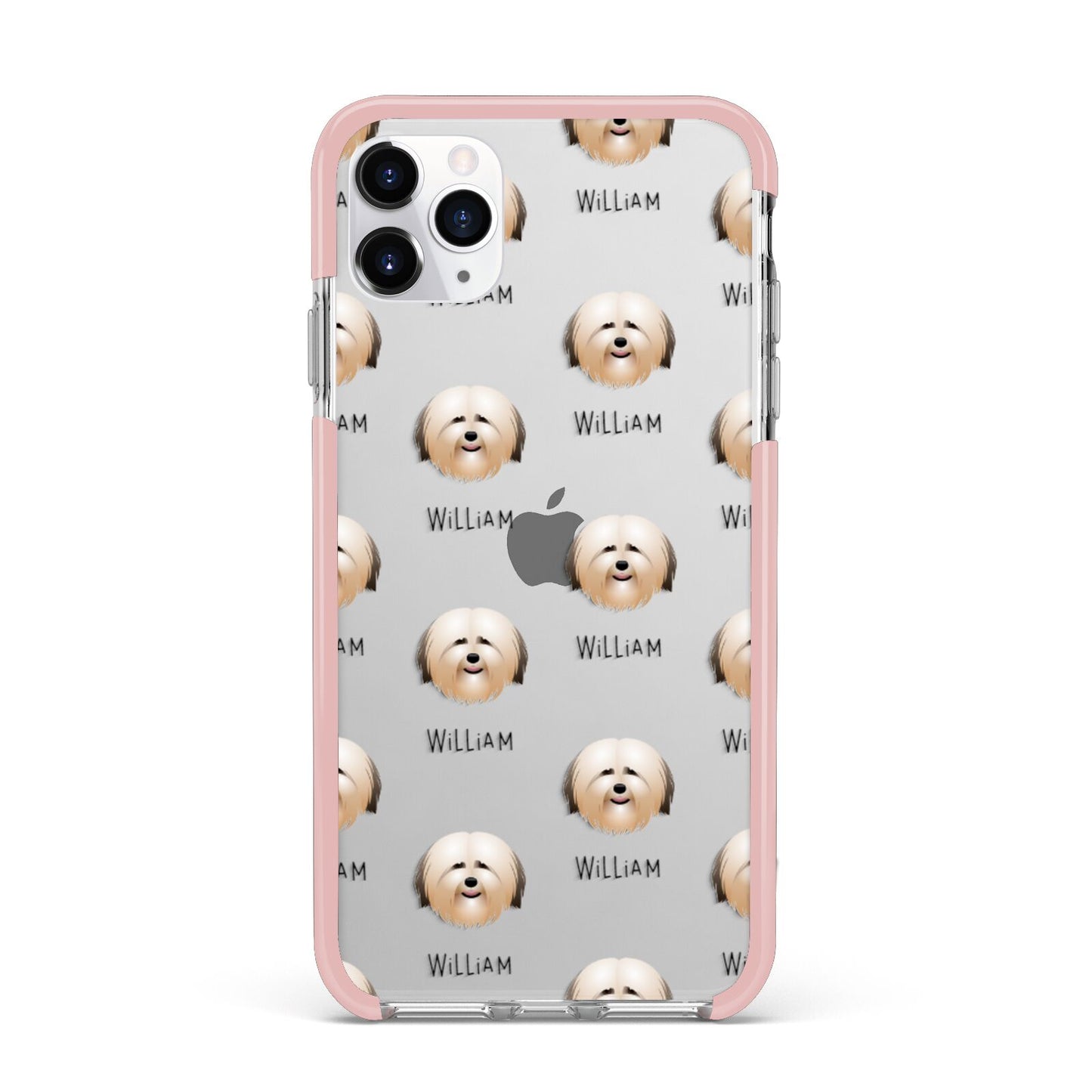 Havanese Icon with Name iPhone 11 Pro Max Impact Pink Edge Case