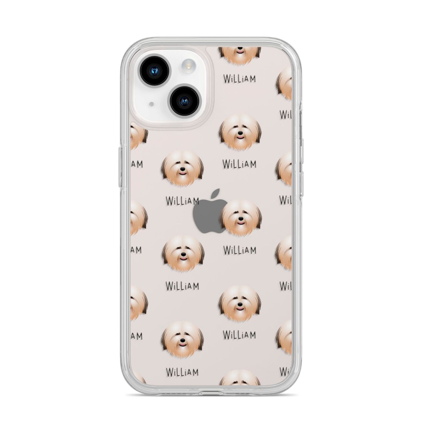 Havanese Icon with Name iPhone 14 Clear Tough Case Starlight