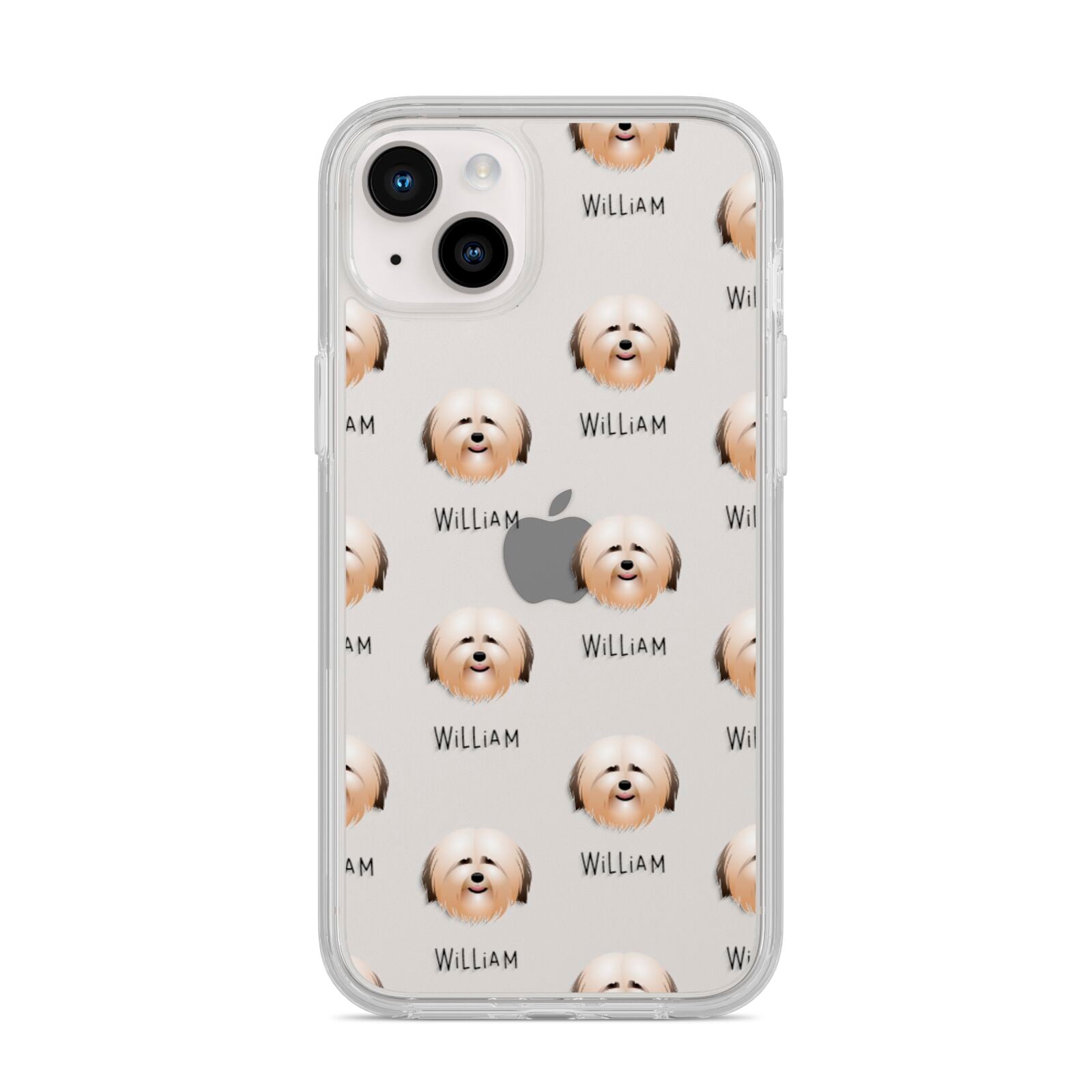 Havanese Icon with Name iPhone 14 Plus Clear Tough Case Starlight