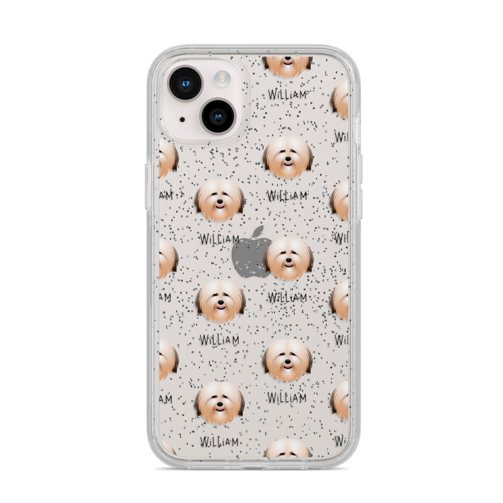 Havanese Icon with Name iPhone 14 Plus Glitter Tough Case Starlight