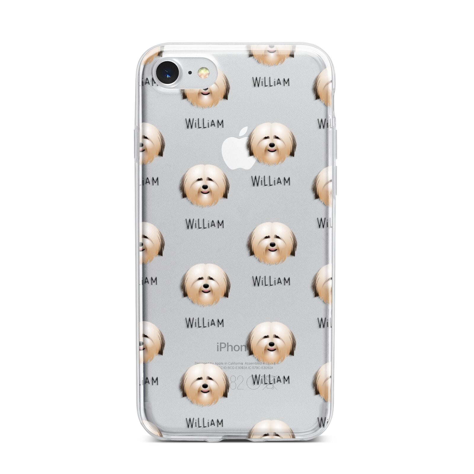 Havanese Icon with Name iPhone 7 Bumper Case on Silver iPhone