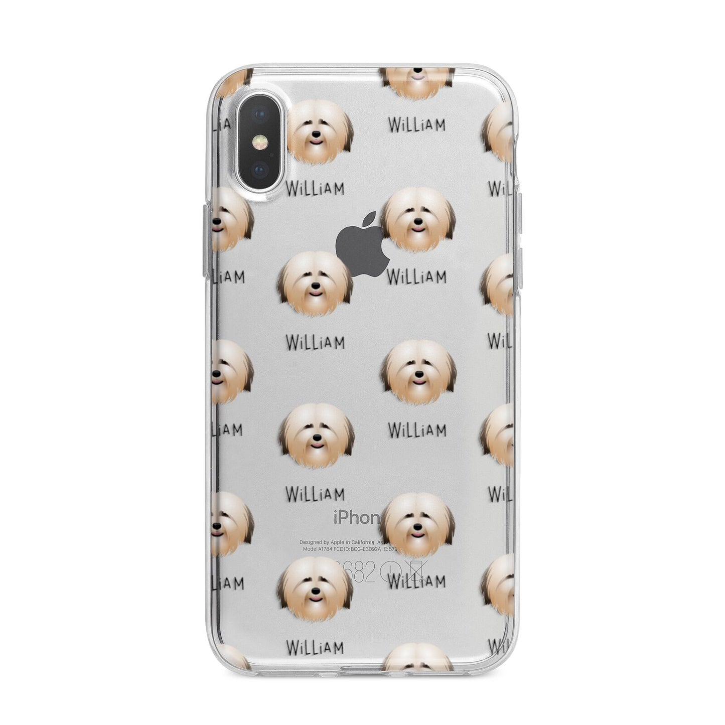 Havanese Icon with Name iPhone X Bumper Case on Silver iPhone Alternative Image 1