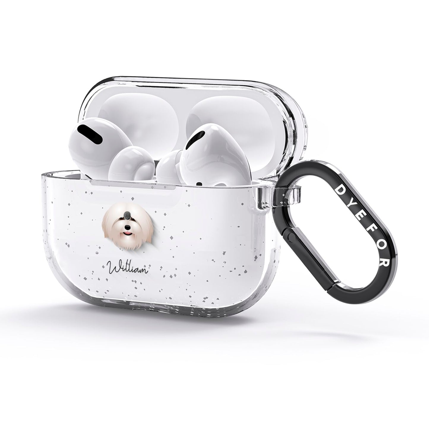 Havanese Personalised AirPods Glitter Case 3rd Gen Side Image