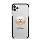 Havanese Personalised Apple iPhone 11 Pro Max in Silver with Black Impact Case