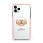 Havanese Personalised Apple iPhone 11 Pro in Silver with Pink Impact Case