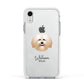 Havanese Personalised Apple iPhone XR Impact Case White Edge on Silver Phone