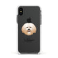 Havanese Personalised Apple iPhone Xs Impact Case White Edge on Black Phone