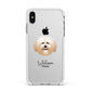 Havanese Personalised Apple iPhone Xs Max Impact Case White Edge on Silver Phone