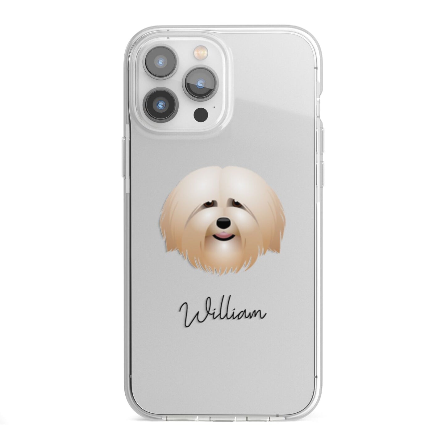 Havanese Personalised iPhone 13 Pro Max TPU Impact Case with White Edges