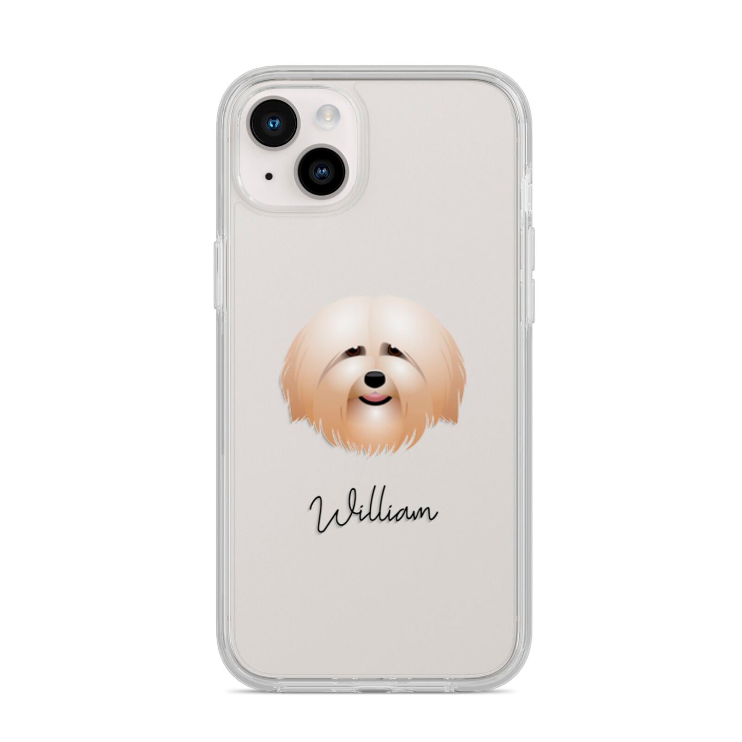 Havanese Personalised iPhone 14 Plus Clear Tough Case Starlight