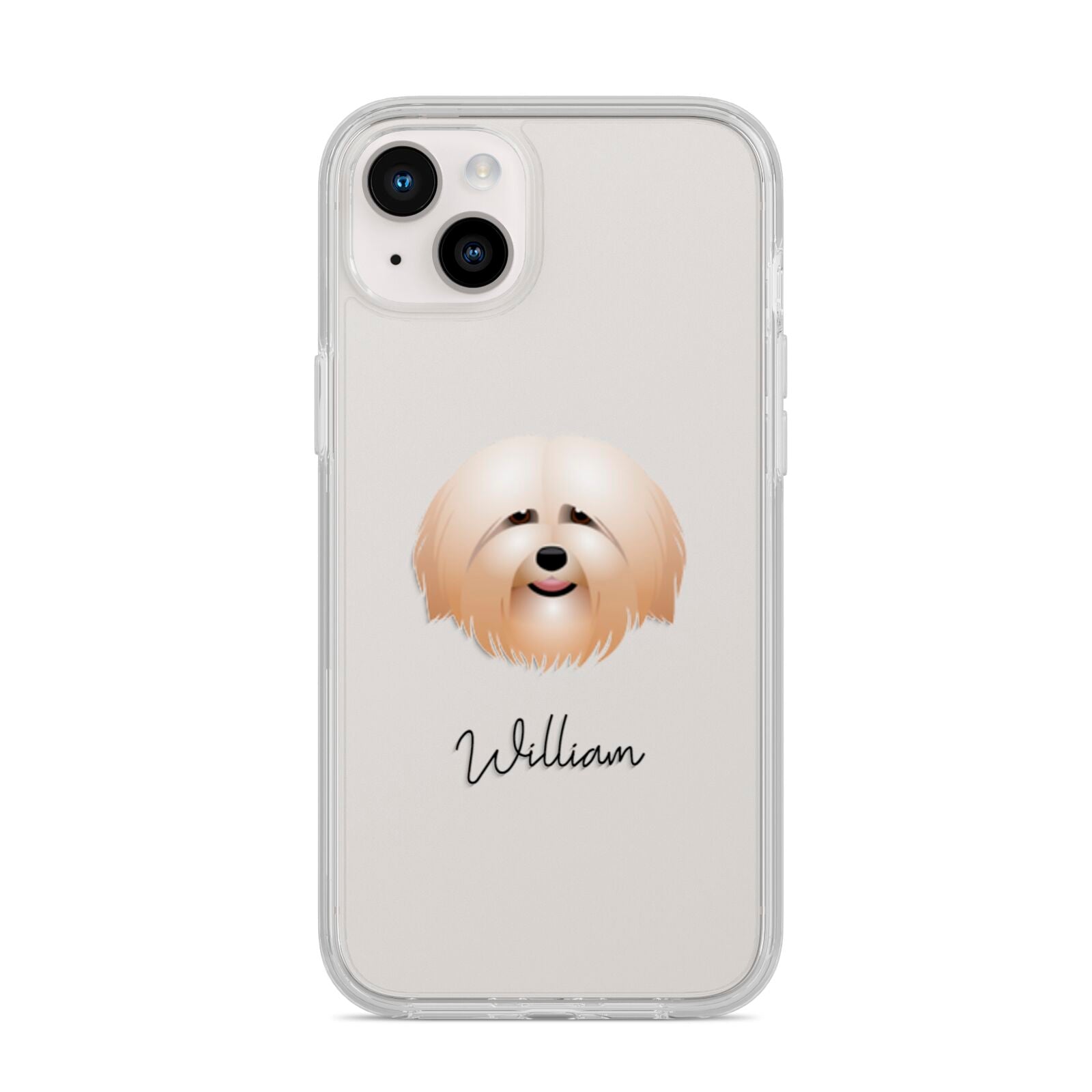 Havanese Personalised iPhone 14 Plus Clear Tough Case Starlight