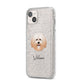 Havanese Personalised iPhone 14 Plus Glitter Tough Case Starlight Angled Image
