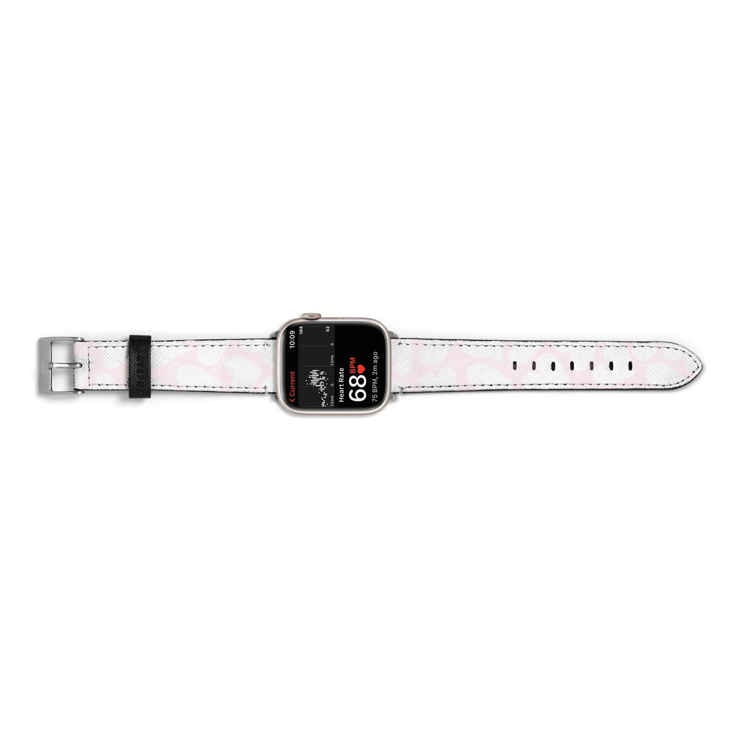 Heart Apple Watch Strap Size 38mm Landscape Image Silver Hardware