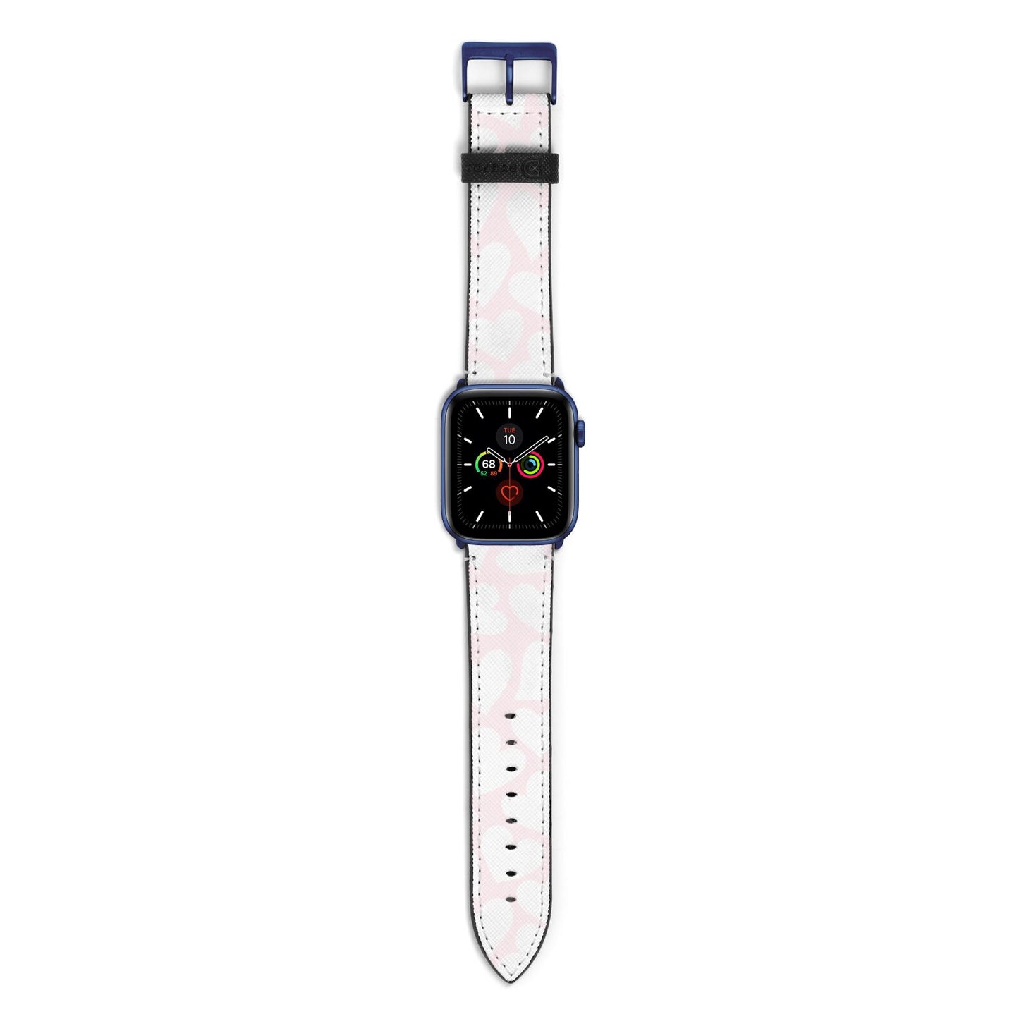 Heart Apple Watch Strap with Blue Hardware