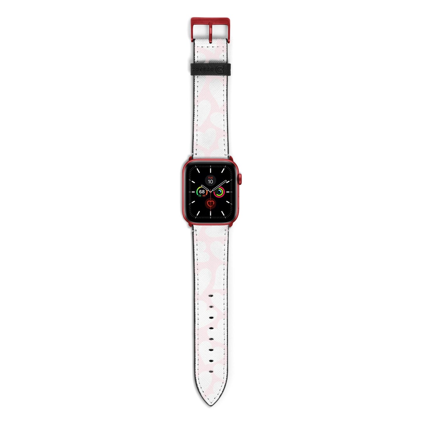Heart Apple Watch Strap with Red Hardware