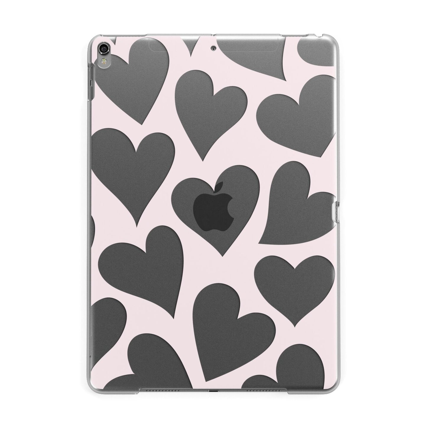 Heart Apple iPad Grey Case