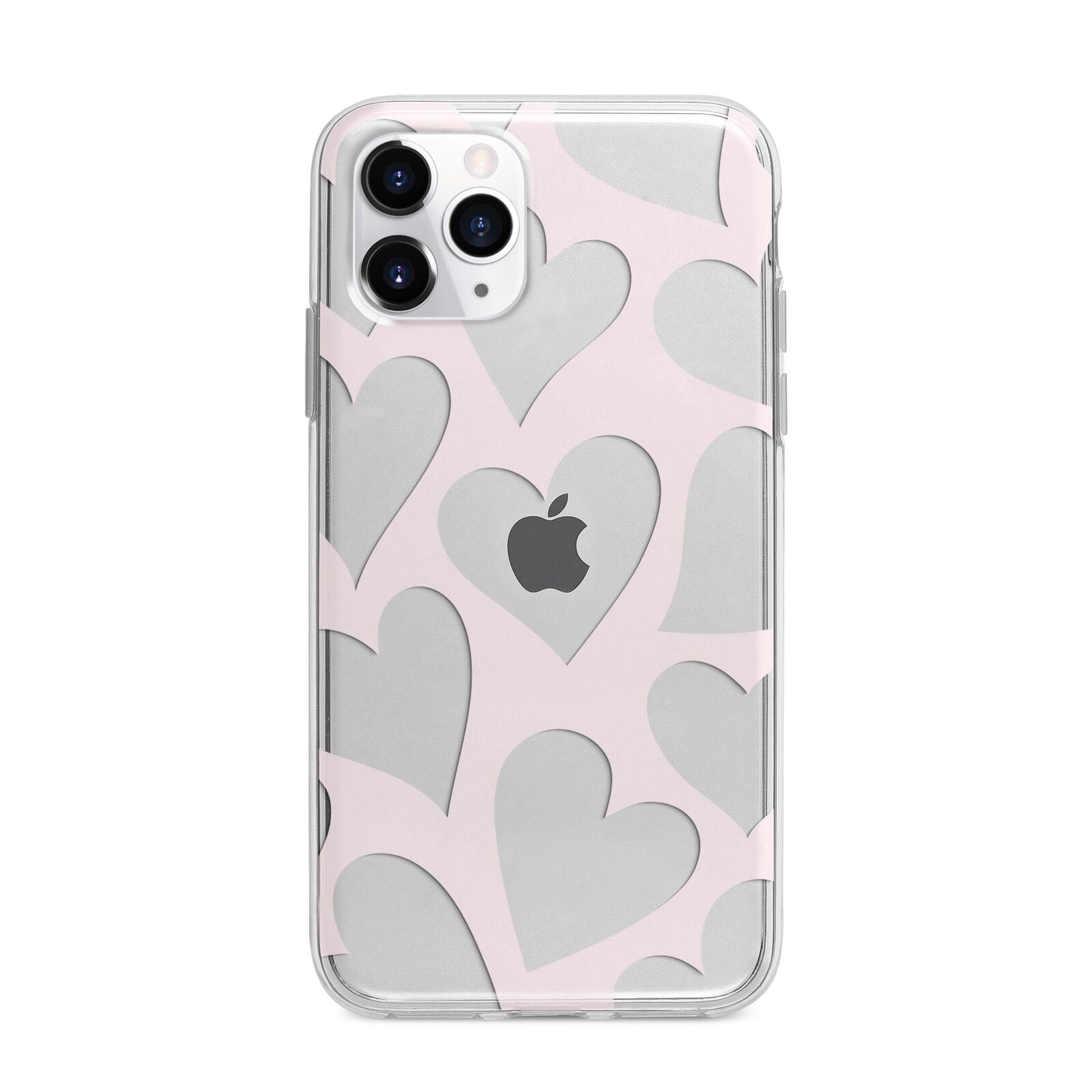 Heart Apple iPhone 11 Pro Max in Silver with Bumper Case