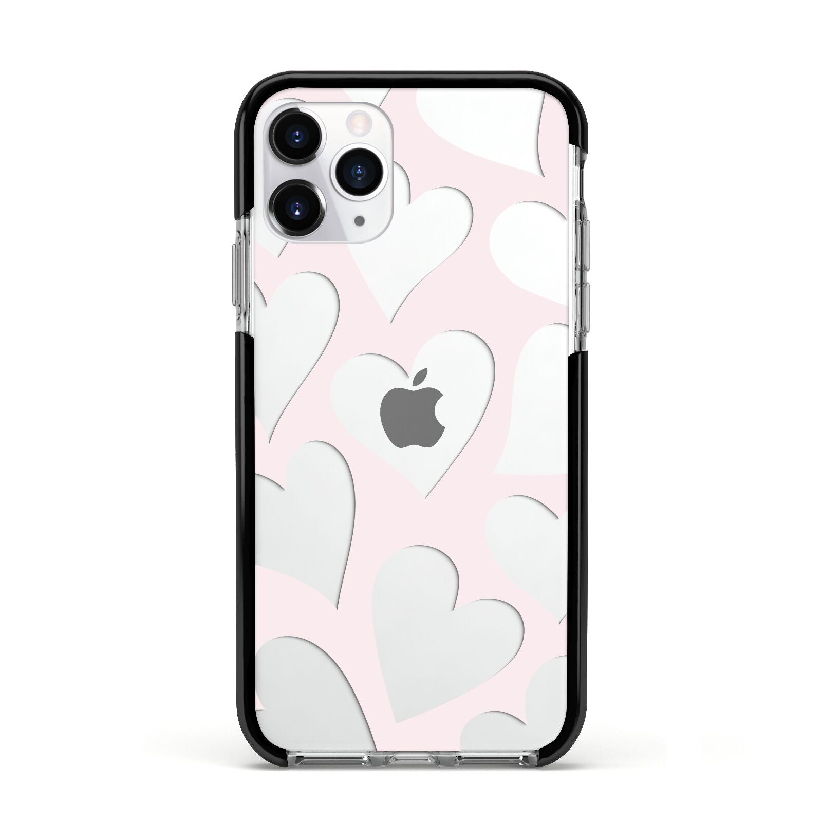 Heart Apple iPhone 11 Pro in Silver with Black Impact Case