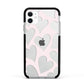 Heart Apple iPhone 11 in White with Black Impact Case